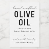 Eigenes Olivenöl Weinetikett (Einzelnes Label)