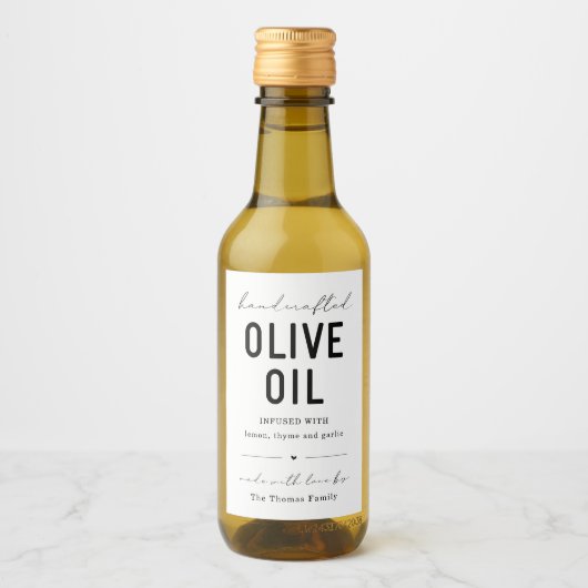 Eigenes Olivenöl Weinetikett (Vorderseite)