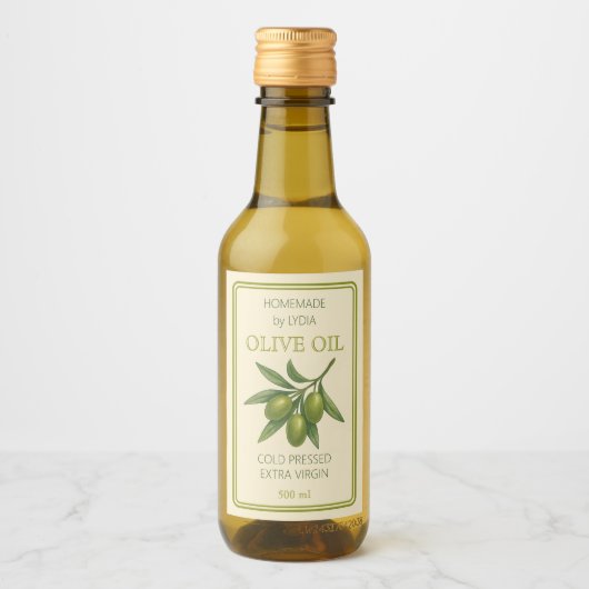 Eigenes Olivenöl Weinetikett (Vorderseite)