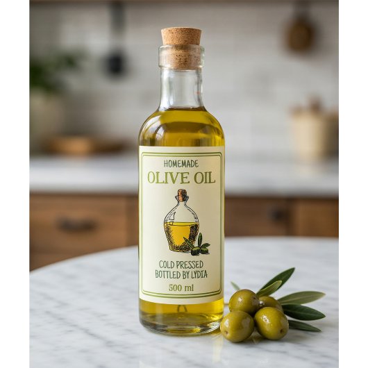 Eigenes Olivenöl Weinetikett