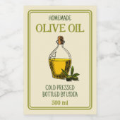 Eigenes Olivenöl Weinetikett (Einzelnes Label)