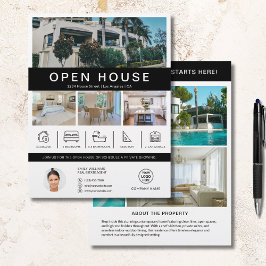 Eigenes Open House Real Anwesen Realtor Custom Log Flyer