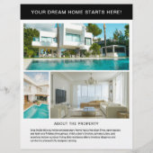 Eigenes Open House Real Anwesen Realtor Custom Log Flyer (Hinten)