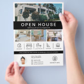 Eigenes Open House Real Anwesen Realtor Custom Log Flyer (Hand)