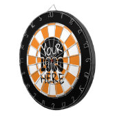 Eigenes Orange und Weiß für Ihr Logo Dartscheibe (Vorderseite rechts)