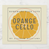 Eigenes Orangecello-Label Alkoholflaschenetikett (Einzelnes Label)