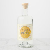Eigenes Orangecello-Label Alkoholflaschenetikett (Vorderseite)