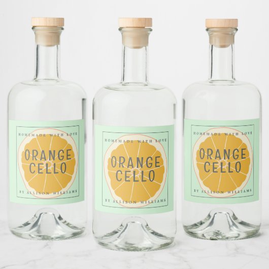 Eigenes Orangecello-Label Alkoholflaschenetikett (Flaschen)