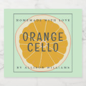 Eigenes Orangecello-Label Alkoholflaschenetikett (Einzelnes Label)