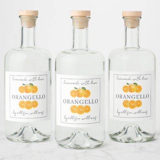 Eigenes Orangecello-Label Alkoholflaschenetikett (Flaschen)