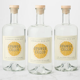 Eigenes Orangecello-Label Alkoholflaschenetikett