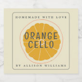 Eigenes Orangecello-Label Alkoholflaschenetikett (Einzelnes Label)