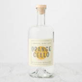 Eigenes Orangecello-Label Alkoholflaschenetikett (Vorderseite)