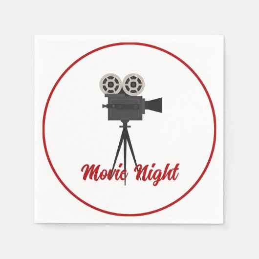 Eigenes Papier für die Retro-Filmkamera Serviette (Vorderseite)