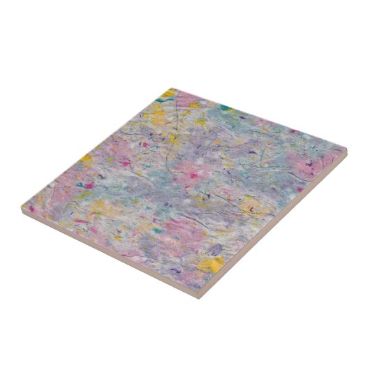 Eigenes Papier mit farbigen Pulsakzenten Fliese (Seite)