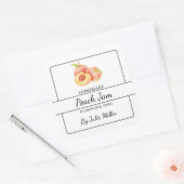 Eigenes Peach-am-Platz-Label Quadratischer Aufkleber (Umschlag)
