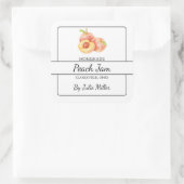 Eigenes Peach-am-Platz-Label Quadratischer Aufkleber (Tasche)