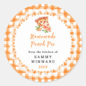 Eigenes Pfirsichpfirsichfutter Runder Aufkleber (Vorderseite)