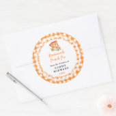 Eigenes Pfirsichpfirsichfutter Runder Aufkleber (Umschlag)