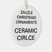 Eigenes Porzellan Rund um den Weihnachtsbaum Keramik Ornament (Rechts)
