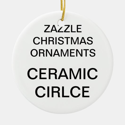 Eigenes Porzellan Rund um den Weihnachtsbaum Keramik Ornament (Vorne)