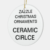Eigenes Porzellan Rund um den Weihnachtsbaum Keramik Ornament (Links)