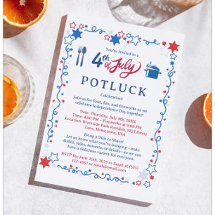 Eigenes Potluck zum 4. Juli Einladung