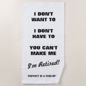 Eigenes Rentengeschenk für den Ruhestand Strandtuch (Vorderseite)