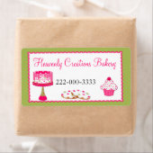 Eigenes rosa und grünes Bäckeretikett (Insitu)