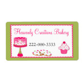 Eigenes rosa und grünes Bäckeretikett (Vorne)