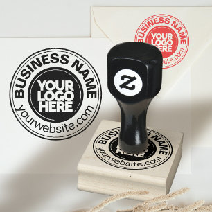 Eigenes, rundes Eyecatching-Business-Logo Gummistempel