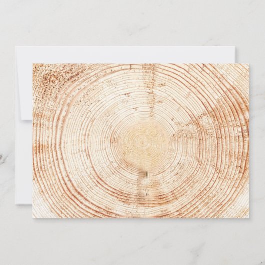 Eigenes rustikales Holz Einzigartiges Hochzeitssem Dankeskarte (Rückseite)