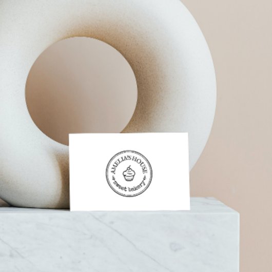 Eigenes rustikales Logo, einfach Visitenkarte