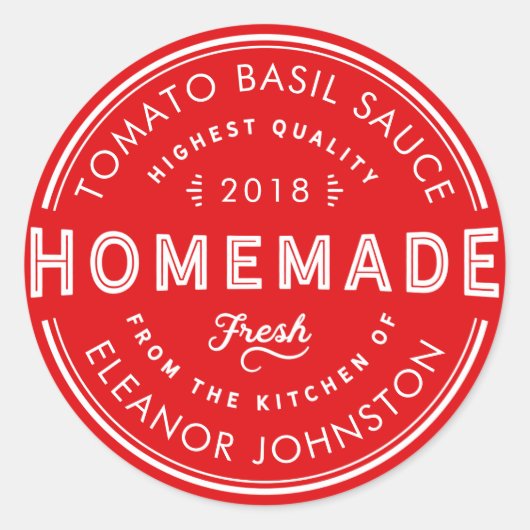 Eigenes Sauce-Etikett für benutzerdefinierte Farbe Runder Aufkleber (Vorderseite)