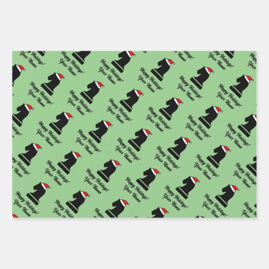 Eigenes Schachstück Weihnachtsblatt Geschenkpapier Set (Vorderseite 3)