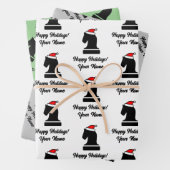 Eigenes Schachstück Weihnachtsblatt Geschenkpapier Set (Beispiel)