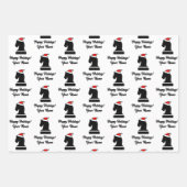 Eigenes Schachstück Weihnachtsblatt Geschenkpapier Set (Vorderseite)