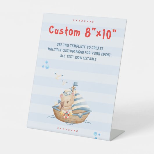 Eigenes Schild mit Kinderdusche (Vorderseite)