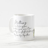 Eigenes schwarzes Skript-Foto Kaffeetasse (Vorderseite Links)