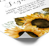Eigenes Sonnenblumenzeichen Brautparty Poster (Ecke)