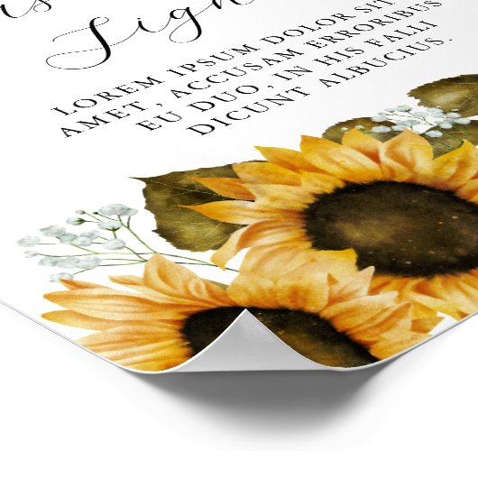 Eigenes Sonnenblumenzeichen Brautparty Poster (Ecke)