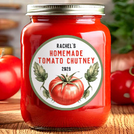 Eigenes Tomato Chutney-Label im Vintagen Stil Runder Aufkleber