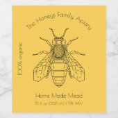 Eigenes Zuhause Brauhonigweinetikett Weinetikett (Einzelnes Label)