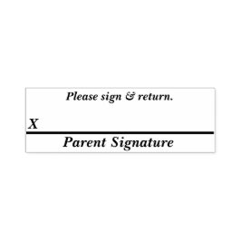 Eigenfarbige Briefmarke der Muttersignatur Permastempel