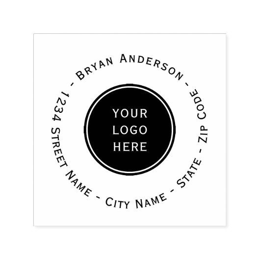 Eigenfarbige Briefmarke für Ihre Logo-Rücksendeadr Permastempel (Design)