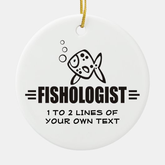 Eigenfisch Keramik Ornament (Vorne)