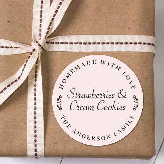 Eigengemacht mit Liebe Personalisiertes Backgesche Runder Aufkleber