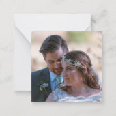 EIGENGRÖSSE | Eukalyptus Foto Wedding Vielen Dank Mitteilungskarte (Rückseite)