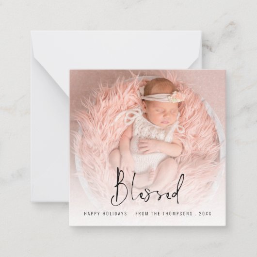 EIGENGRÖSSE | Foto Script Name Jahr Feiertag Mitteilungskarte (Vorderseite)