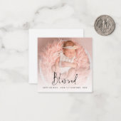 EIGENGRÖSSE | Foto Script Name Jahr Feiertag Mitteilungskarte (Vorderseite/Rückseite Beispiel)